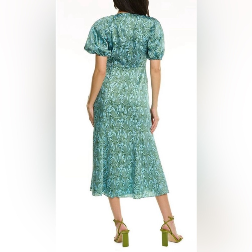 cinq a sept Green Swirl Midi Dress - Picture 2 of 16